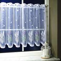 Vitrage LEVENDULAMEZŐ, levendulás, jacquard csipke vitrázsfüggöny anyag - 60 cm