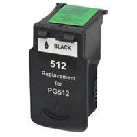  PG512[Bk] 15ml nagy kapacitású utángyártott fekete tintapatron PG-512