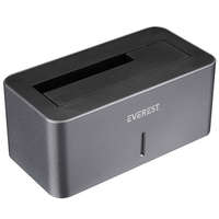 EVEREST Everest HDD Dokkoló - HD3-530 (2,5"/3,5" HDD USB-A 3.0, Max.: 8TB, szürke)