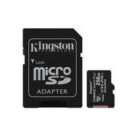 KINGSTON Kingston MicroSD kártya - 256GB CLASS 10 Canvas Select Plus + Adapter