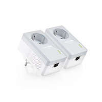 TP-LINK TP-Link Powerline adapter Kit - TL-PA4010P (100Mbps (500Mbps adatátvitel); 230V aljzat, 128-bit AES, QoS, Max 300m)