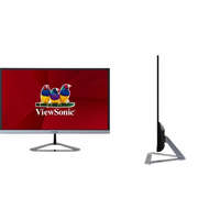 VIEWSONIC ViewSonic Monitor 23,8" - VX2476-SMHD (IPS, 16:9, 1920x1080, 4ms, 250cd/m2, HDMI, VGA, DP, VESA, SPK, ezüst, káva nélk.)