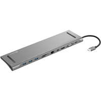 SANDBERG Sandberg Notebook Dokkoló - USB-C All-in-1 Docking Station (USB-C bem. / HDMI+DP+Dsub+USB3.0+USB-C+RJ45+Audio+SD kim.)