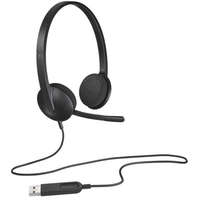 LOGITECH Logitech Fejhallgató - H340 Headset (USB, mikrofon, fekete)