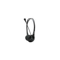 EQUIP Equip-Life Fejhallgató - 245302 (3.5 mm Jack, hangerő szabályzó, rugalmas mikrofon, 2m kábel, fekete)