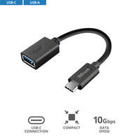 TRUST Trust Kábel - USB-C - USB3.0 (10cm; fekete; USB-C - USB-A csatlakozó)