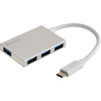 SANDBERG Sandberg USB Hub - USB-C to 4xUSB3.0 Pocket Hub (ezüst; USB-C bemenet; 4port USB3.0 kimenet, aluminium)