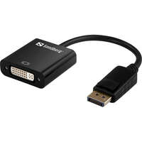 SANDBERG Sandberg Kábel Átalakító - DisplayPort - DVI (DisplayPort 1.1 apa - DVI-D 1.0 anya; fekete)