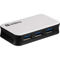 SANDBERG Sandberg USB Hub - USB3.0 Hub 4 port (fekete-fehér; 4port USB3.0)