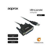 APPROX APPROX Kábel átalakító - USB2.0 to Párhuzamos (paraller) port adapter