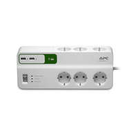 APC APC túlfeszültségvédő - PM6U-GR (Essential SurgeArrest, 6 aljzat, 5 V, 2,4 A, 2 port, USB-töltő, 230 V)