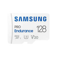 SAMSUNG SAMSUNG Memóriakártya, PRO Endurance microSD kártya 128 GB, CLASS 10, UHS-I (SDR104), + SD Adapter, R100/W40
