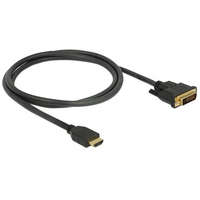 DELOCK DELOCK kábel HDMI male to DVI 24+1 male kétirányú, 1m