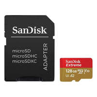 Sandisk SANDISK 121586, MICROSD EXTREME KÁRTYA 128GB, 190/90 MB/s, A2 C10 V30 UHS-I U3
