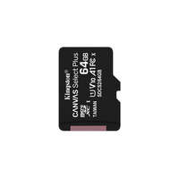 KINGSTON KINGSTON Memóriakártya MicroSDXC 64GB Canvas Select Plus 100R A1 C10 Adapter nélkül