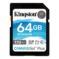 KINGSTON KINGSTON Memóriakártya SDXC 64GB Canvas Go Plus 170R C10 UHS-I U3 V30