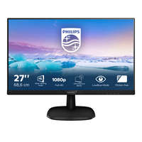 Philips PHILIPS IPS monitor 27" 273V7QDSB, 1920x1080, 16:9, 250cd/m2, 4ms, VGA/DVI-D/HDMI