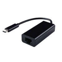 Gembird GEMBIRD Adapter, USB-C - RJ-45, M/F, 0,15m, fekete