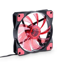 Akyga AKYGA Rendszerhűtő ventilátor AW-12C-BL, 12cm, Piros