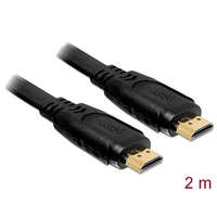 DELOCK DeLock High Speed HDMI-kábel típusú Ethernet &#8211; HDMI A dugós > HDMI A dugós lapos 2m