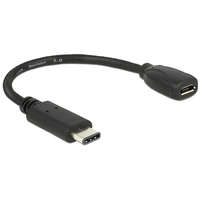 DELOCK DeLock USB Type-C 2.0 apa - USB 2.0 micro-B anya Black 15cm