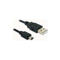 DELOCK DeLock USB 2.0-A > USB mini-B 5pin 0,7m kábel Black