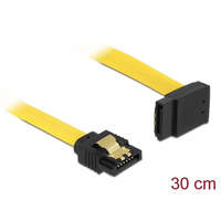 DELOCK DeLock Cable SATA 6 Gb/s male straight > SATA male upwards angled 30cm Yellow Metal