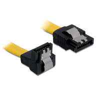 DELOCK DeLock Cable SATA 6 Gb/s male straight > SATA male downwards angled 20cm Yellow Metal