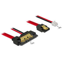 DELOCK DeLock Cable SATA 6Gb/s 7pin receptacle+2pin power female>SATA 22pin receptacle straight (5V) metal 30cm