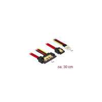 DELOCK DeLock Cable SATA 6Gb/s 7pin receptacle+Floppy 4pin power male>SATA 22pin receptacle straight metal 30cm