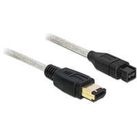DELOCK DeLock FireWire 9 pin male > 6 pin male cable 1m Black