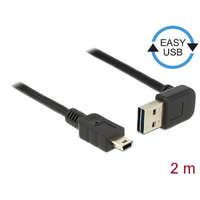 DELOCK DeLock EASY-USB 2.0 Type-A male angled up / down > USB 2.0 Type Mini-B male 2m Cable Black