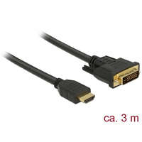 DELOCK DeLock HDMI to DVI 24+1 cable bidirectional 3m Black