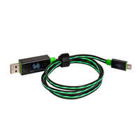 Realpower Realpower micro USB LED floating 74,5cm cable Green