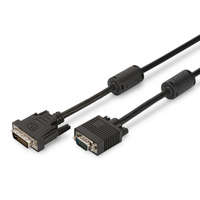 Assmann Assmann DVI adapter cable, DVI(24+5) - HD15, 2x ferrit