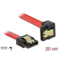 DELOCK DeLock SATA 6 Gb/s Cable straight to downwards angled 20 cm red