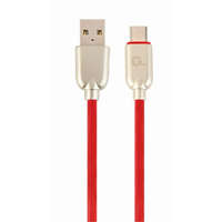 Gembird Gembird CC-USB2R-AMCM-2M-R Premium rubber Type-C USB charging and data cable 2 m Red