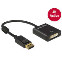 DELOCK DeLock Displayport 1.2 male > DVI-D (Dual Link) (24+5) female 4K Active Adapter Black