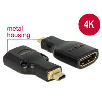 DELOCK DeLock Adapter High Speed HDMI with Ethernet – HDMI Micro-D male > HDMI-A female 4K Black