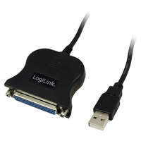 Logilink Logilink UA0054A USB to D-SUB 25 cable adapter 1,8m Black