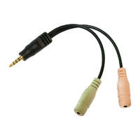Logilink Logilink Audio jack adapter 4-pin 3.5 mm stereo male to 2x3.5mm female