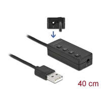DELOCK DeLock USB Headset and Microphone Adapter with 2x 3.5 mm Stereo Jack for Windows and Mac OS