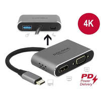 DELOCK DeLock Type-C Adapter to HDMI and VGA with USB 3.0 Port and PD