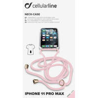 Cellularline Cellularline Transparent back cover Neck-Case with pink drawstring for Apple iPhone 11 Pro Max