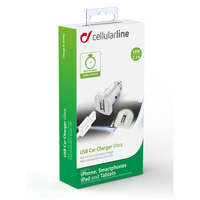 Cellularline Cellularline Ultra car charger, 1xUSB, 10W/2,1A, white