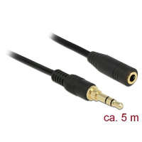 DELOCK DeLock Stereo Jack Extension Cable 3.5 mm 3 pin male to female 5m Black