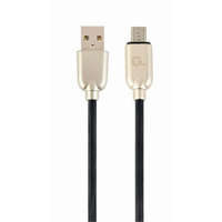 Gembird Gembird CC-USB2R-AMmBM-2M microUSB Premium rubber charging and data cable 2m Black
