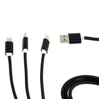 Gembird Gembird CC-USB2-AM31-1M-G USB 3-in-1 Charging cable 1m Black