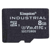 KINGSTON Kingston 8GB microSDHC Class 10 CL10 U3 V30 A1 Industrial adapter nélkül