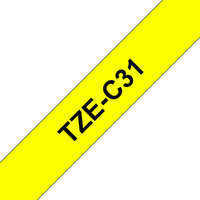 Brother Brother TZE-C31 laminált P-touch szalag (12mm) Black on Yellow - 8m